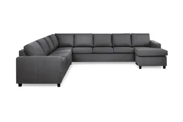 Crazy 7-personers Højrevendt U-formet XX-Large Hjørnesofa med Divan i Stof