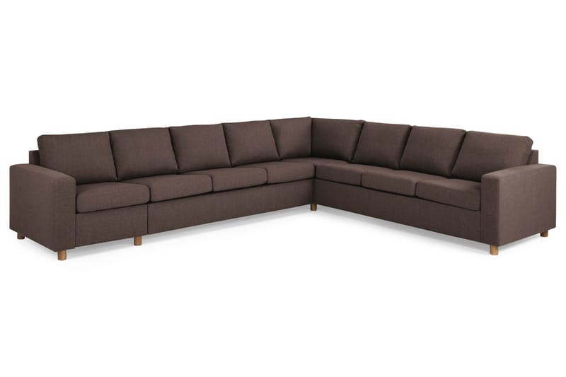 Crazy 7-personers Vendbar L-formet XX-Large Hjørnesofa i Stof - Brun - Møbler - Sofaer - Hjørnesofa