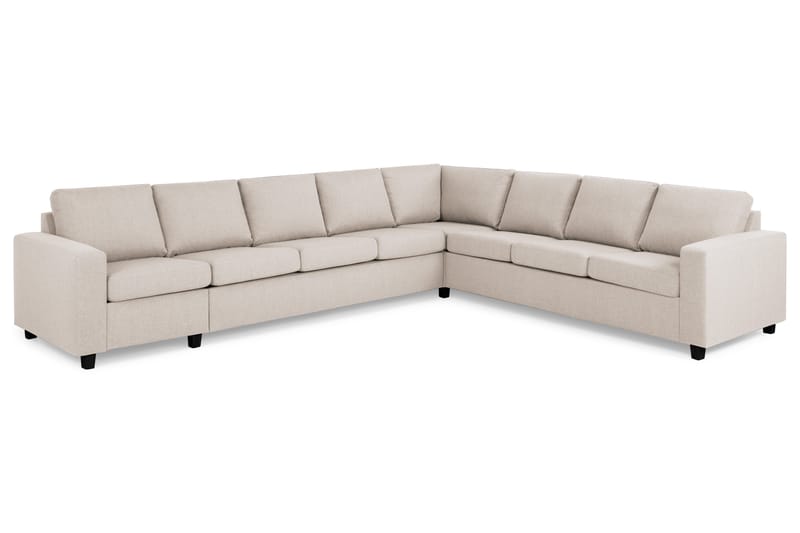 Crazy 7-personers Vendbar L-formet XX-Large Hjørnesofa i Stof - Beige - Møbler - Sofaer - Hjørnesofa