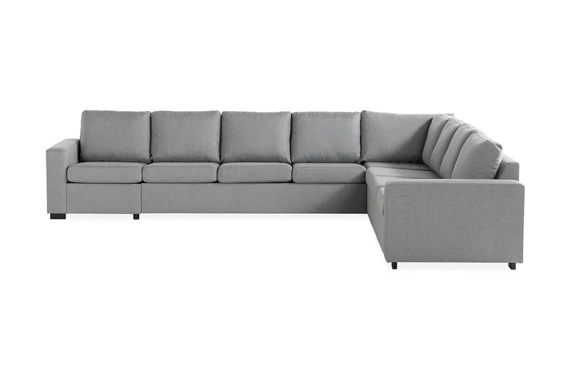 Crazy 7-personers Vendbar L-formet XX-Large Hjørnesofa i Stof - Grå - Møbler - Sofaer - Hjørnesofa