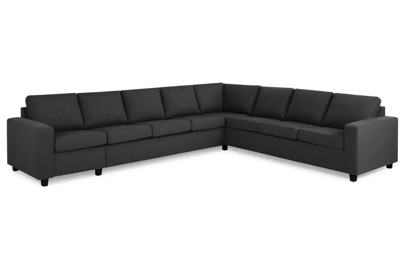 Crazy 7-personers Vendbar L-formet XX-Large Hjørnesofa i Stof - Antracit - Møbler - Sofaer - Hjørnesofa