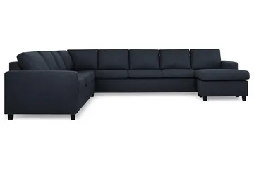 Crazy 7-personers højrevendt U-formet XX-Large hjørnesofa med chaiselong i stof - Mørkeblå - Møbler - Sofaer - Hjørnesofa - Hjørnesofa med chaiselong