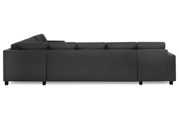 Crazy 7-personers Vendbar U-formet XX-Large Hjørnesofa med Divan i Stof - Antracit - Møbler - Sofaer - Hjørnesofa - Hjørnesofa med chaiselong