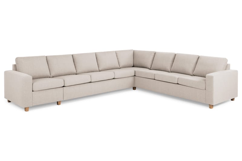 Crazy 7-personers Vendbar L-formet XX-Large Hjørnesofa i Stof - Beige - Møbler - Sofaer - Hjørnesofa