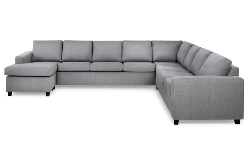 Crazy 7-personers Venstrevendt U-formet XX-Large Hjørnesofa med Divan i Stof - Grå - Møbler - Sofaer - Hjørnesofa - Hjørnesofa med chaiselong