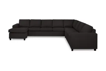 Crazy 7-personers Vendbar U-formet XX-Large Hjørnesofa med Divan i Stof - Antracit - Møbler - Sofaer - Hjørnesofa - Hjørnesofa med chaiselong