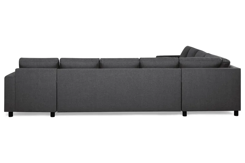 Crazy 7-personers Højrevendt U-formet XX-Large Hjørnesofa med Divan i Stof - Mørkegrå - Møbler - Sofaer - Hjørnesofa - Hjørnesofa med chaiselong