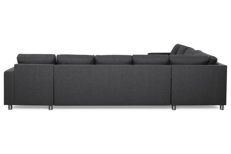 Crazy 7-personers Højrevendt U-formet XX-Large Hjørnesofa med Divan i Stof - Mørkegrå - Møbler - Sofaer - Hjørnesofa - Hjørnesofa med chaiselong