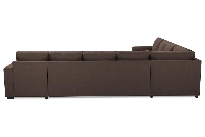 Crazy 7-personers Vendbar U-formet XX-Large Hjørnesofa med Divan i Stof - Brun - Møbler - Sofaer - Hjørnesofa - Hjørnesofa med chaiselong