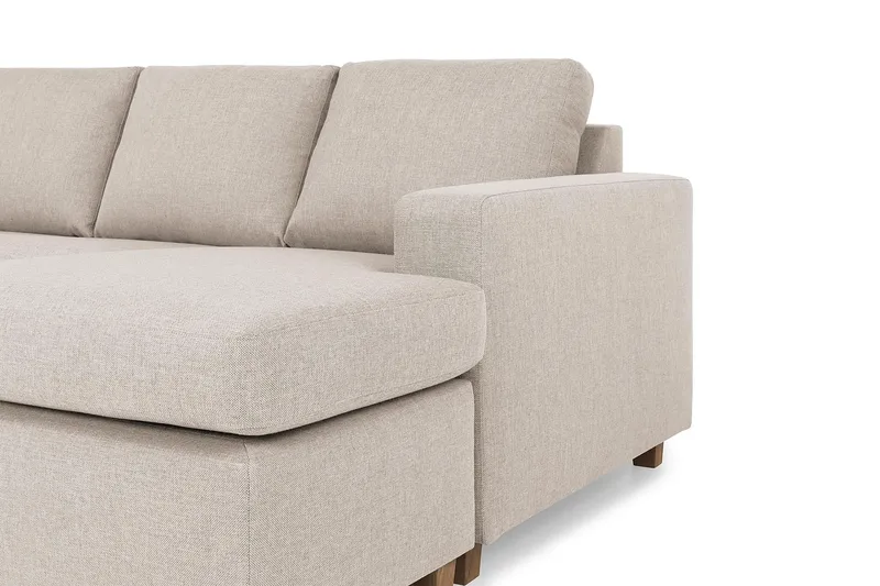 Crazy 7-personers Højrevendt U-formet XX-Large Hjørnesofa med Divan i Stof - Beige - Møbler - Sofaer - Hjørnesofa - Hjørnesofa med chaiselong