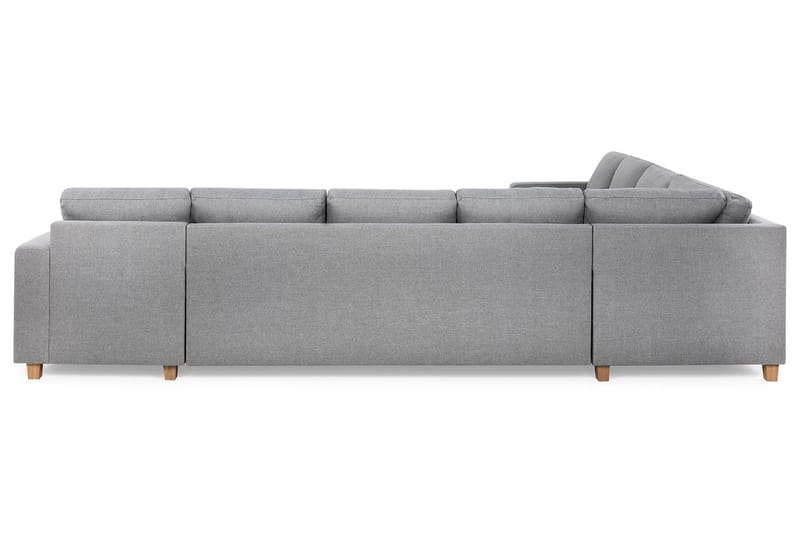 Crazy 7-personers Højrevendt U-formet XX-Large Hjørnesofa med Divan i Stof - Grå - Møbler - Sofaer - Hjørnesofa - Hjørnesofa med chaiselong