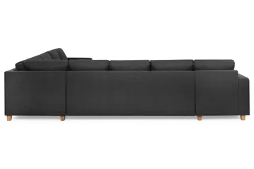 Crazy 7-personers Vendbar U-formet XX-Large Hjørnesofa med Divan i Stof - Antracit - Møbler - Sofaer - Hjørnesofa - Hjørnesofa med chaiselong