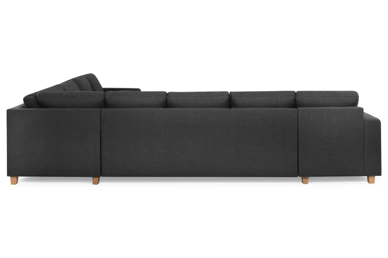 Crazy 7-personers Vendbar U-formet XX-Large Hjørnesofa med Divan i Stof - Mørkegrå / Antracit - Møbler - Sofaer - Hjørnesofa - Hjørnesofa med chaiselong