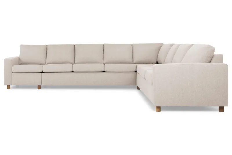 Crazy 7-personers Vendbar L-formet XX-Large Hjørnesofa i Stof - Beige - Møbler - Sofaer - Hjørnesofa