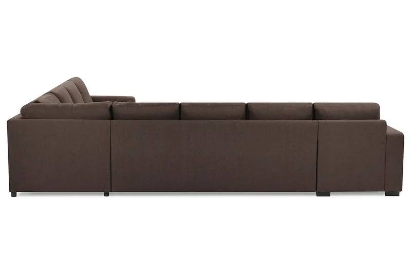Crazy 7-personers Vendbar L-formet XX-Large Hjørnesofa i Stof - Brun - Møbler - Sofaer - Hjørnesofa