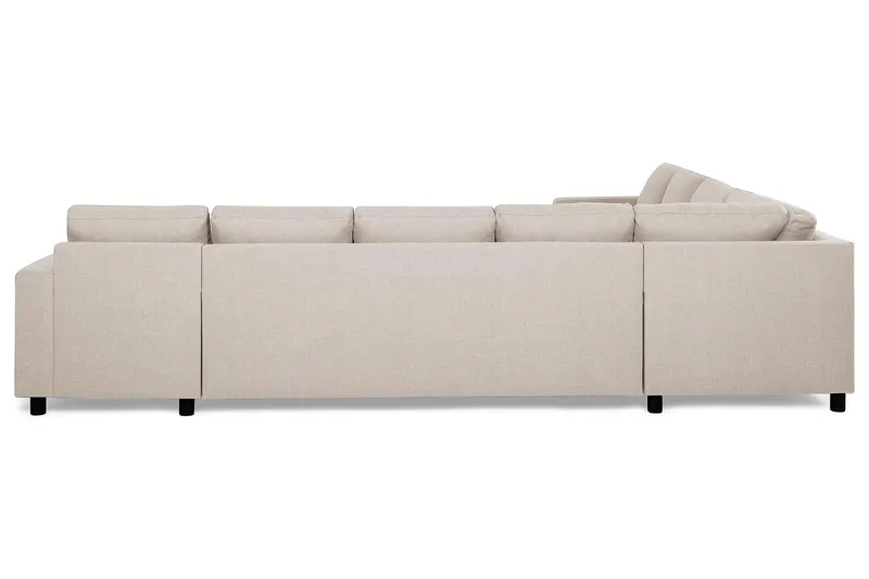 Crazy 7-personers Højrevendt U-formet XX-Large Hjørnesofa med Divan i Stof - Beige - Møbler - Sofaer - Hjørnesofa - Hjørnesofa med chaiselong