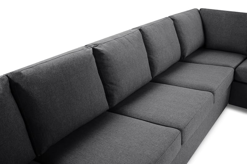 Crazy 7-personers Vendbar L-formet XX-Large Hjørnesofa i Stof - Mørkegrå - Møbler - Sofaer - Hjørnesofa