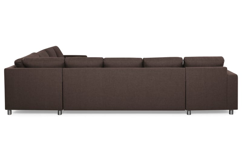 Crazy 7-personers Vendbar L-formet XX-Large Hjørnesofa i Stof - Brun - Møbler - Sofaer - Hjørnesofa