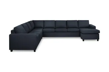 Crazy 7-personers Højrevendt U-formet XX-Large Hjørnesofa med Divan i Stof