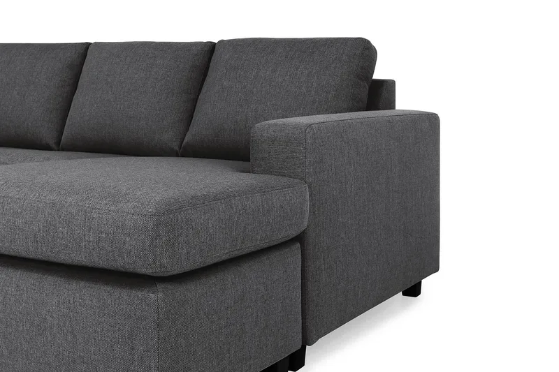 Crazy 7-personers Højrevendt U-formet XX-Large Hjørnesofa med Divan i Stof - Mørkegrå - Møbler - Sofaer - Hjørnesofa - Hjørnesofa med chaiselong