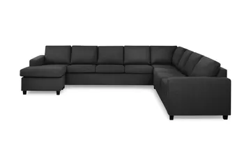 Crazy 7-personers Vendbar U-formet XX-Large Hjørnesofa med Divan i Stof - Antracit - Møbler - Sofaer - Hjørnesofa - Hjørnesofa med chaiselong