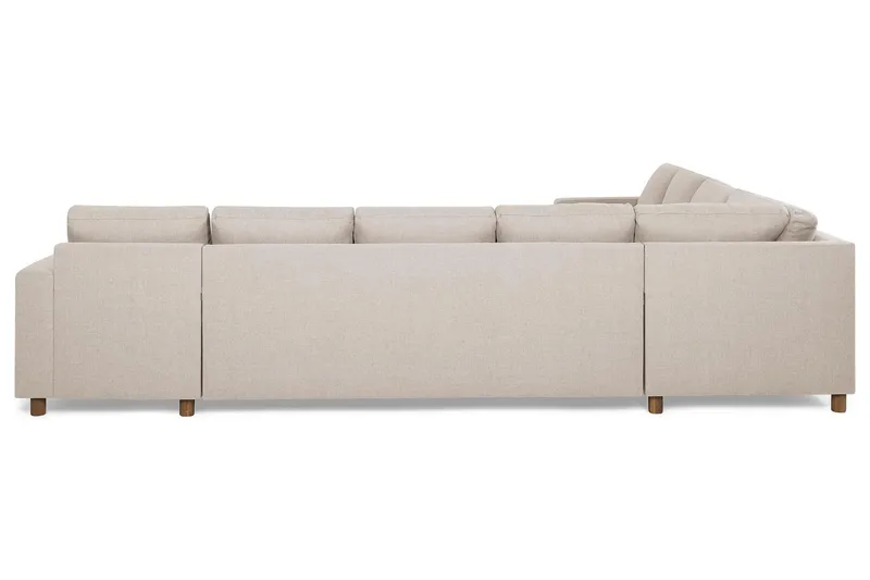 Crazy 7-personers Højrevendt U-formet XX-Large Hjørnesofa med Divan i Stof - Beige - Møbler - Sofaer - Hjørnesofa - Hjørnesofa med chaiselong