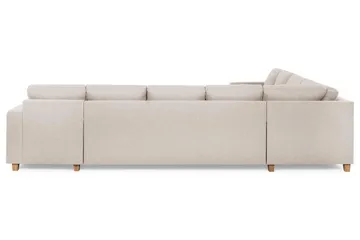 Crazy 7-personers Højrevendt U-formet XX-Large Hjørnesofa med Divan i Stof - Beige - Møbler - Sofaer - Hjørnesofa - Hjørnesofa med chaiselong