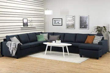 Crazy 7-personers højrevendt U-formet XX-Large hjørnesofa med chaiselong i stof - Mørkeblå - Møbler - Sofaer - Hjørnesofa - Hjørnesofa med chaiselong
