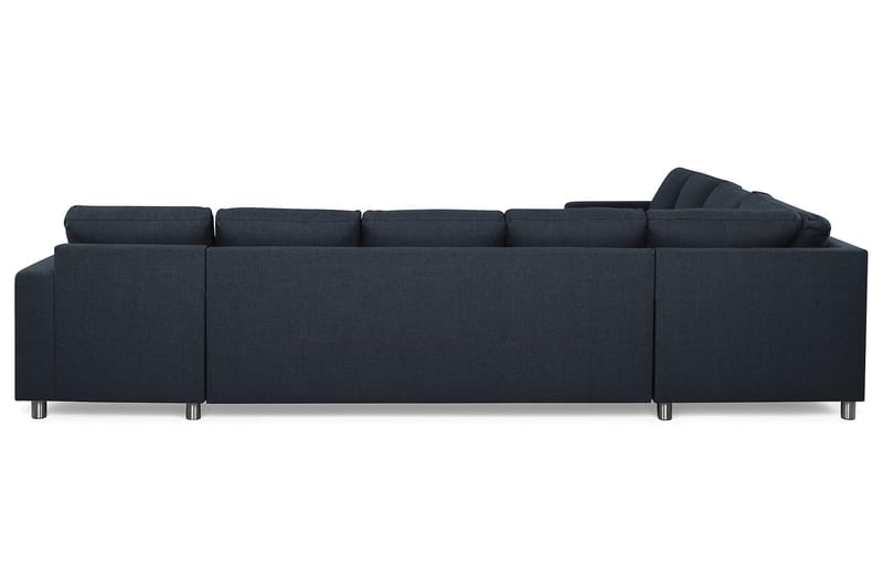 Crazy 7-personers Højrevendt U-formet XX-Large Hjørnesofa med Divan i Stof - Blå - Møbler - Sofaer - Hjørnesofa - Hjørnesofa med chaiselong