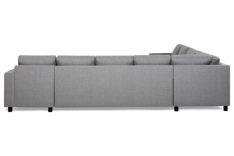 Crazy 7-personers Højrevendt U-formet XX-Large Hjørnesofa med Divan i Stof - Grå - Møbler - Sofaer - Hjørnesofa - Hjørnesofa med chaiselong