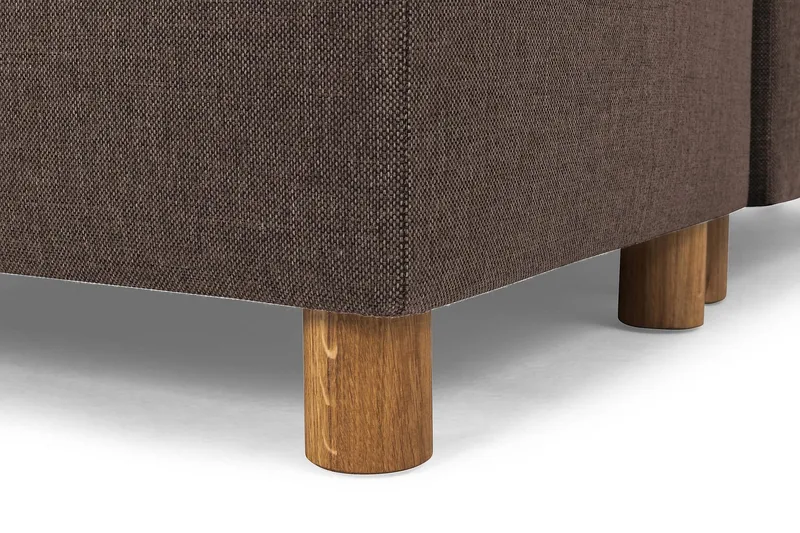 Crazy 7-personers Højrevendt U-formet XX-Large Hjørnesofa med Divan i Stof - Brun - Møbler - Sofaer - Hjørnesofa - Hjørnesofa med chaiselong