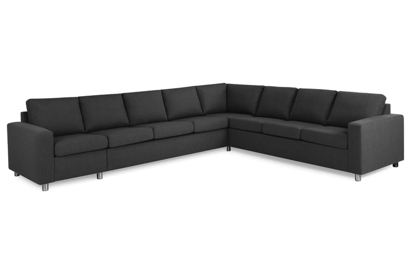 Crazy 7-personers Vendbar L-formet XX-Large Hjørnesofa i Stof - Antracit - Møbler - Sofaer - Hjørnesofa