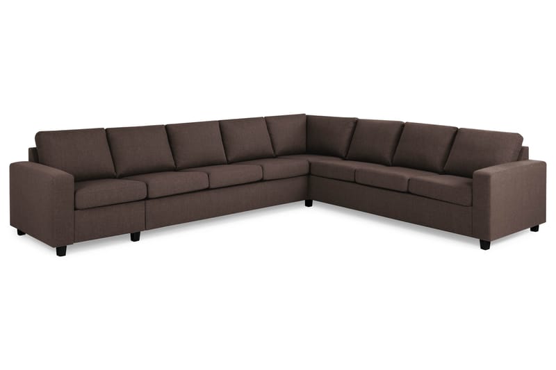 Crazy 7-personers Vendbar L-formet XX-Large Hjørnesofa i Stof - Brun - Møbler - Sofaer - Hjørnesofa