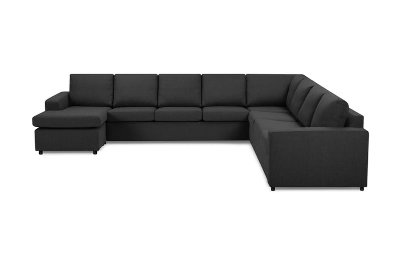 Crazy 7-personers Vendbar U-formet XX-Large Hjørnesofa med Divan i Stof, Mørkegrå / Antracit
