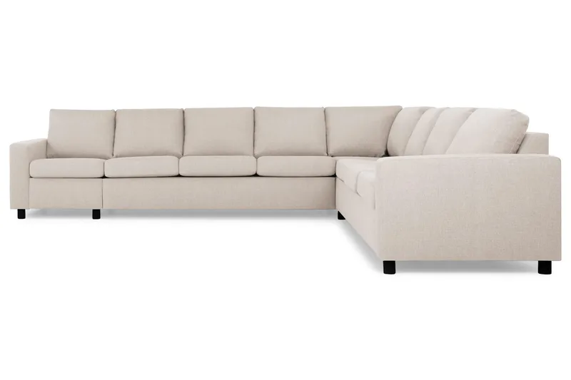 Crazy 7-personers Vendbar L-formet XX-Large Hjørnesofa i Stof - Beige - Møbler - Sofaer - Hjørnesofa