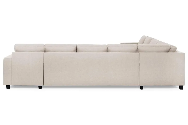 Crazy 7-personers Højrevendt U-formet XX-Large Hjørnesofa med Divan i Stof - Beige - Møbler - Sofaer - Hjørnesofa - Hjørnesofa med chaiselong