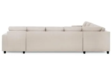 Crazy 7-personers højrevendt U-formet XX-Large hjørnesofa med chaiselong i stof - Beige - Møbler - Sofaer - Hj ørnesofa - Hjørnesofa med chaiselong