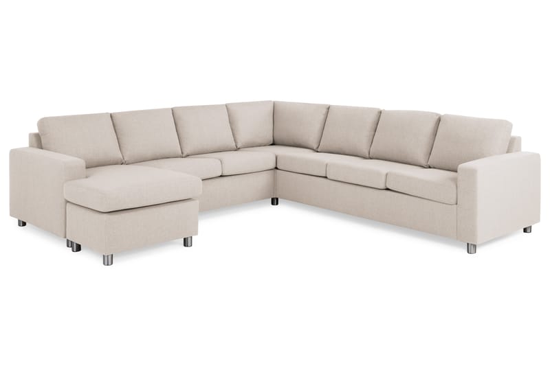 Crazy Hjørnesofa med Chaiselong Stor Venstre - Beige - Møbler - Sofaer - Hjørnesofa