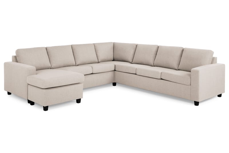 Crazy Hjørnesofa med Chaiselong Stor Venstre - Beige - Møbler - Sofaer - Hjørnesofa