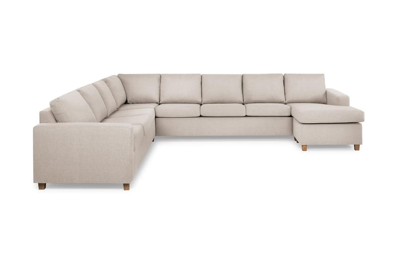 Crazy Hjørnesofa XXL med Chaiselong Højre - Beige - Hjørnesofa med chaiselong - Hjørnesofa