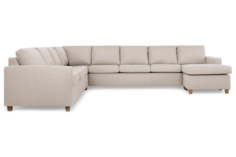 Crazy Hjørnesofa XXL med Chaiselong Højre - Beige - Hjørnesofa med chaiselong - Hjørnesofa