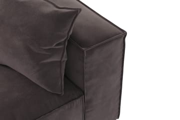 Cubo 5-personers L-formet Dyb Modulhjørnesofa i Fløjl - Mørkegrå - Møbler - Sofaer - Velour sofaer