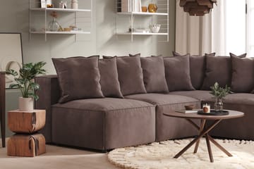 Cubo 5-personers L-formet Dyb Modulhjørnesofa i Fløjl - Mørkegrå - Møbler - Sofaer - Velour sofaer
