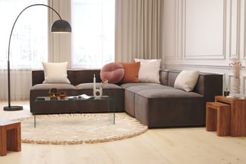Cubo 5-personers L-formet Dyb Modulhjørnesofa i Fløjl - Mørkegrå - Møbler - Sofaer - Velour sofaer