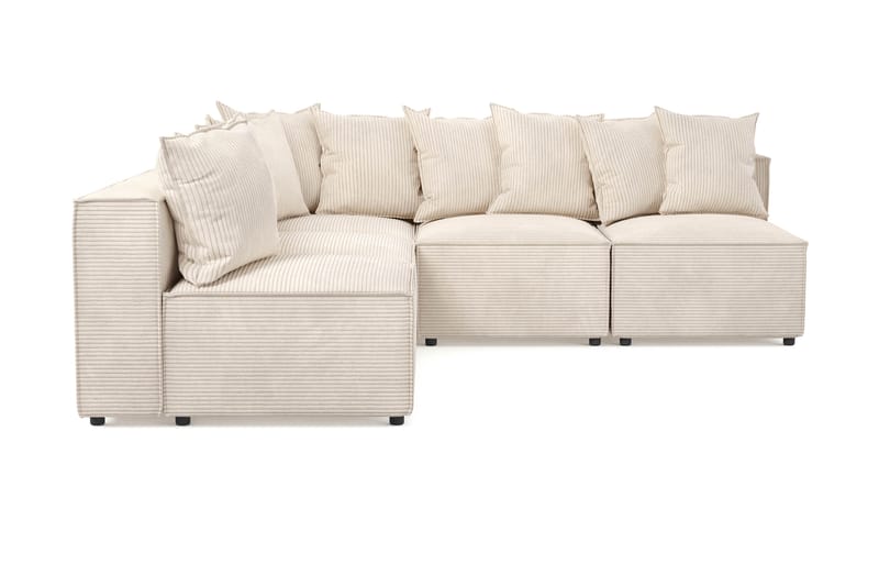 Cubo 5-personers L-formet Dyb Modulhjørnesofa i Manchester - Beige - Møbler - Sofaer - Hjørnesofa