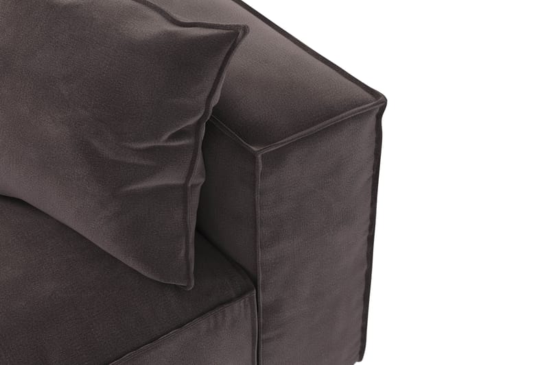 Cubo 5-personers L-formet Dyb Modulhjørnesofa i Fløjl - Mørkegrå - Møbler - Sofaer - Hjørnesofa