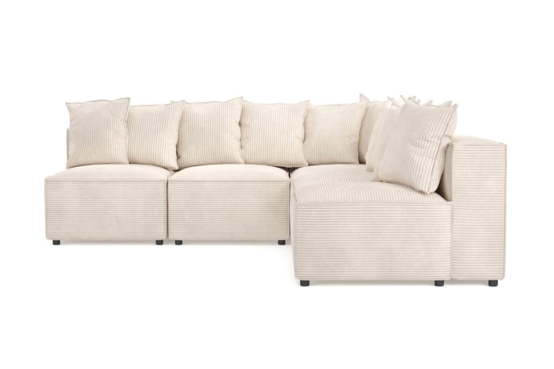 Cubo 5-personers L-formet Dyb Modulhjørnesofa i Manchester - Beige - Møbler - Sofaer - Hjørnesofa