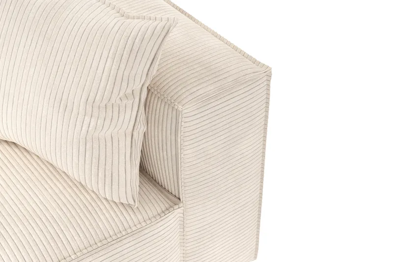 Cubo 5-personers L-formet Dyb Modulhjørnesofa i Manchester - Beige - Møbler - Sofaer - Hjørnesofa