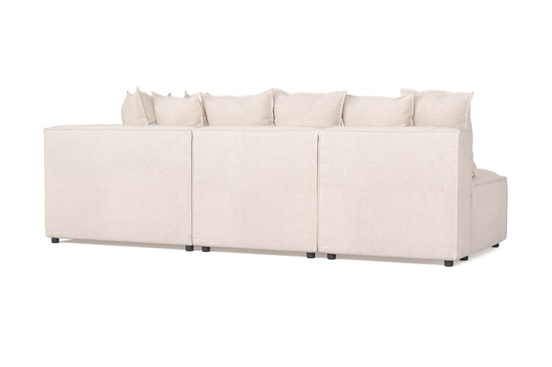 Cubo 5-personers L-formet Dyb Modulhjørnesofa i Stof - Beige - Møbler - Sofaer - Hjørnesofa