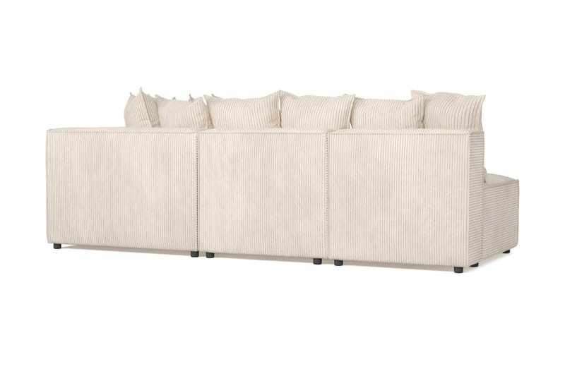 Cubo 5-personers L-formet Dyb Modulhjørnesofa i Manchester - Beige - Møbler - Sofaer - Hjørnesofa
